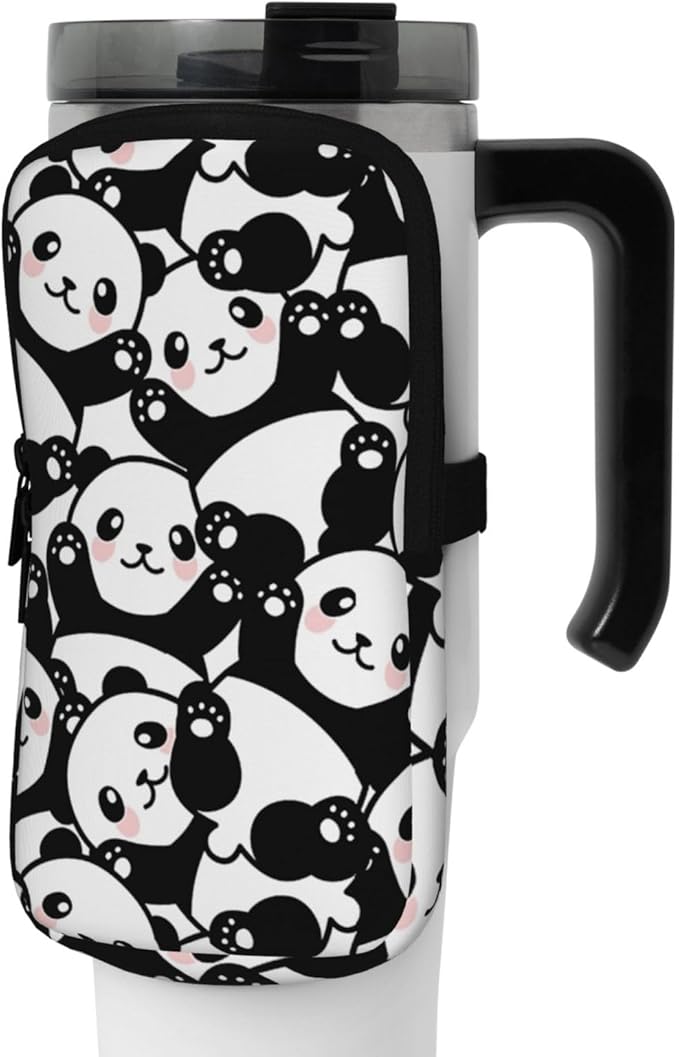 Galaxy Mandala Water Bottle Pouch for Stanley Cup 40oz 30oz,Personalized Gym Purse for Men Women, Tumbler Pouch with Versatile Pocket Water Bottle Bag for Cards, Keys, Phone