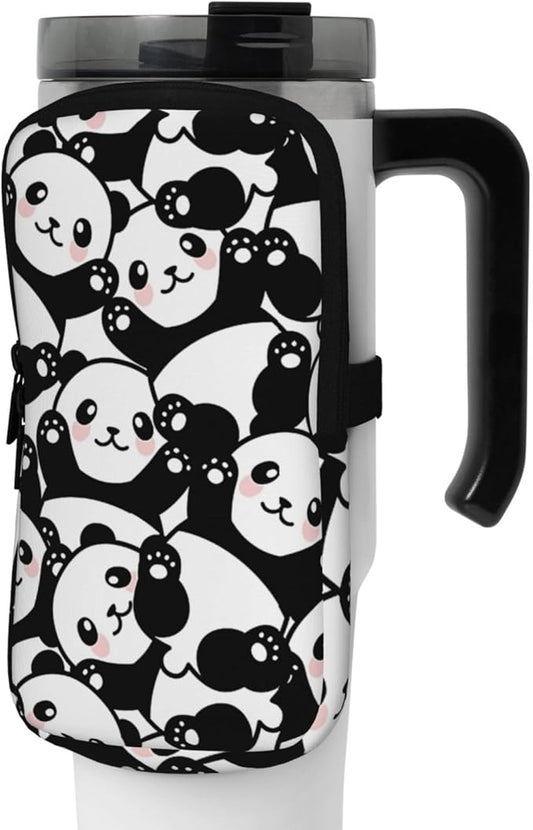 Galaxy Mandala Water Bottle Pouch for Stanley Cup 40oz 30oz,Personalized Gym Purse for Men Women, Tumbler Pouch with Versatile Pocket Water Bottle Bag for Cards, Keys, Phone