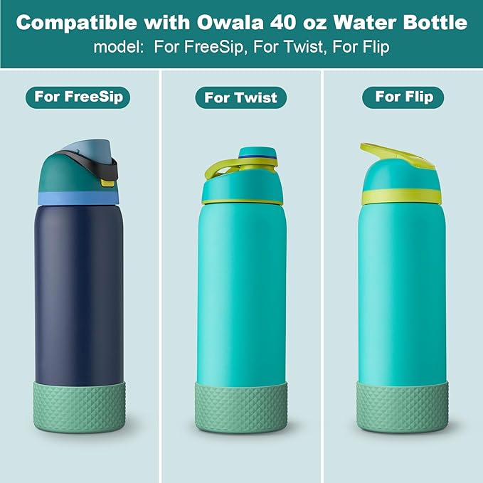 Silicone Boot for Owala Water Bottle 24 oz 32 oz 40 oz, Anti-Slip Protective Sleeve for FreeSip/Twist/Flip Stainless Steel Water Bottles Accessories