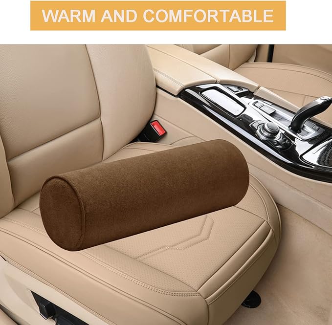 Cylinder Round Memory Foam Support Pillows 24X6 Cervical Neck Roll Pillow with Pillowcase Soft, Comfortable and Breathable for Sleeping, Chair, Car, Sofa，Travel Coffee