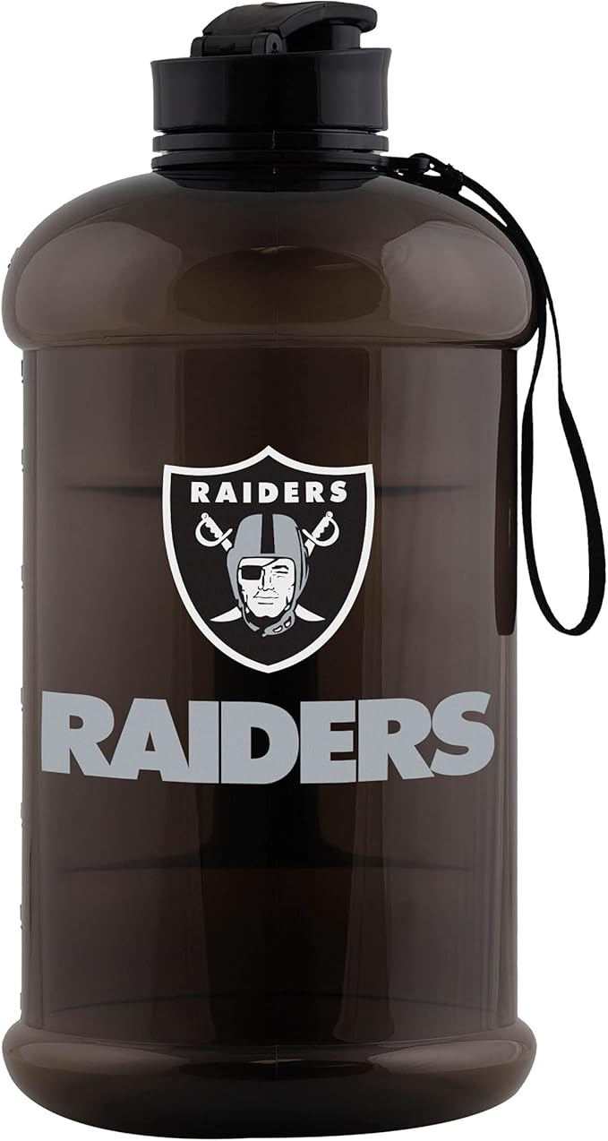 FOCO NFL Team Logo 2L Plastic Clear Large Sports Water Bottle