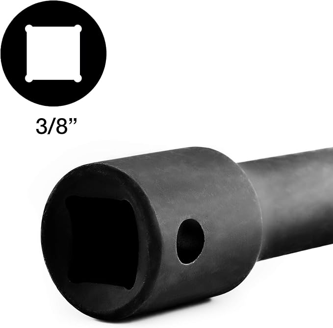 NEIKO 00234A 3/8-Inch-Drive Impact Extension-Bar Set, Made with CrV Steel, 3-Inch, 5-Inch, and 10-Inch Sizes, 3-Piece Set