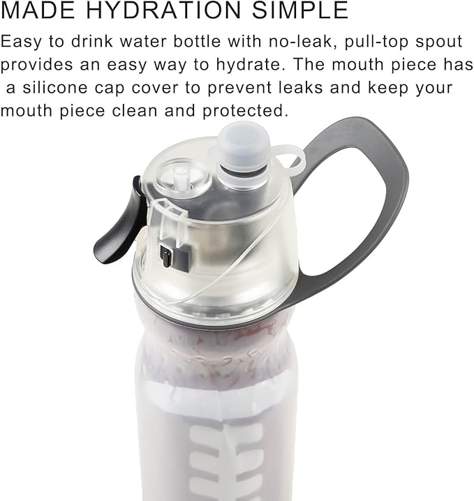 Football Accessories Water Bottles Gifts for Boys Girls Misting Rugby Sports Water Bottle for Kids School 20 oz Insulated Mist and Sip Waterbottle