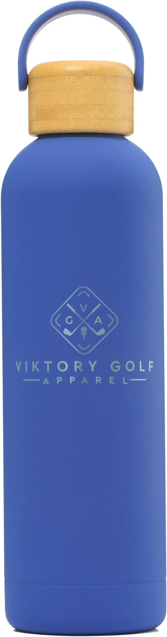 Premium, Double-Walled, Vacuum Sealed, Insulated Water Bottle - 25 oz (750 ml) with Carry Handle (Indigo Blue)