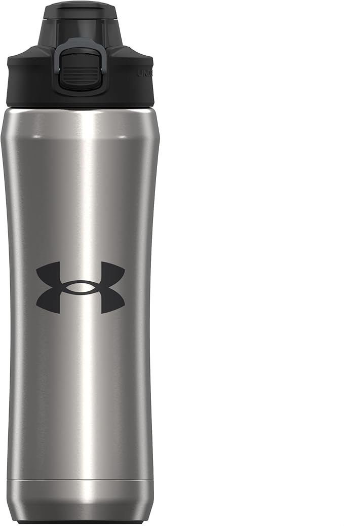 Under Armour 18oz Beyond Stainless Steel Water Bottle, Vacuum Insulated, Self Draining Protective Cap, Leak Proof, For Kids & Adults, All Sports, Gym