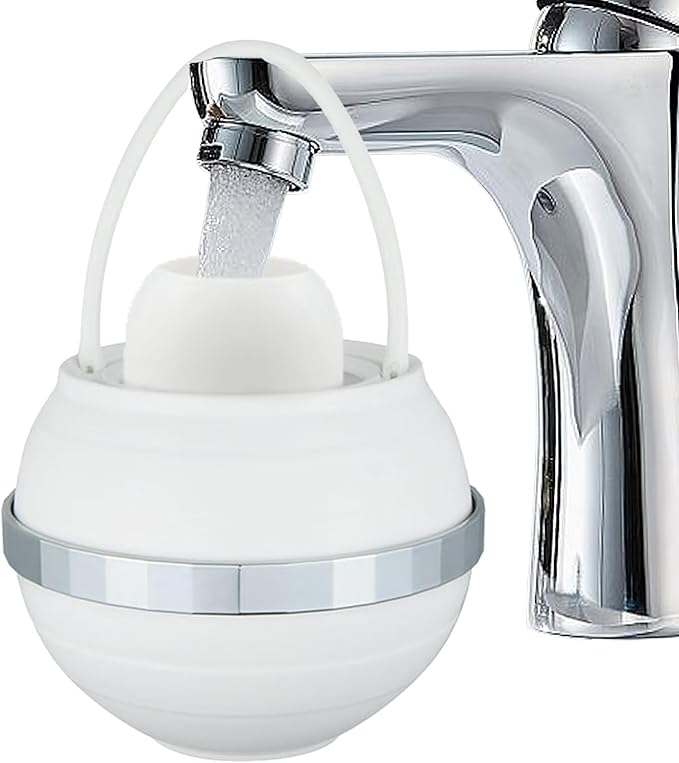 Bath Ball Filter - Removes Hundreds of Contaminants, Smoother, Skin BPA Free, 2,500 Gallons of Filtration, Purify Your Bathwater for Healthier Skin and Hair