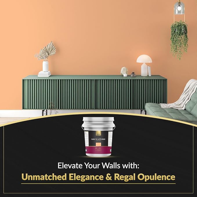 EVOLVE Signature Paint & Primer: Luxury Paint & Primer for Indoor & Outdoor Surfaces, Minimal Odor, Eggshell Sheen (Milky Orange, 5 Gallon)