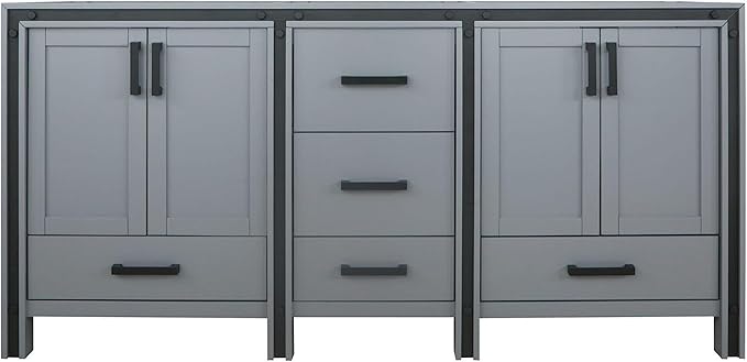 Augustine 72 in. W X 22 in. D Dark Grey Double Bath Vanity Cabinet Without Countertop
