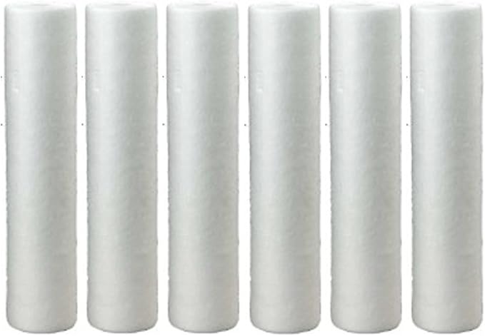 Hydronix SDC_45_2005_6_Pack SDC-45-2005 5 Micron Whole House 20 x 4.5 Sediment Water Filter 6 Pack, 6 Count (Pack of 1), White