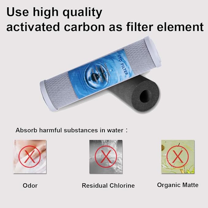 HUINING 1-3 Stage 10" Water Pre-Filter Set Replacement Water Filter Compatible With APEC RO Water Filter System Essence, Ultimate RO,ROES,10” RO Filter,Countertop 3-Stage water filter system (1)