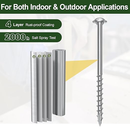 Pocket Hole Screws 2-1/2 Inch，160Pcs Exterior Pocket Screws #8 X 2-1/2" Reverse-Thread 2X Faster Self-Tapping for Woodworking DIY Projects Pocket Joinery Drive Bit Included(Silver)