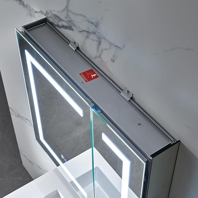 Blossom LED Medicine Cabinet Mirror for Bathroom 30x26 - Lighted Medicine Cabinet with Mirror - Recessed/Surface Mount - Anti-Fog, Dimmable, 3 Color Light Makeup - Wall Mounted Storage Cabinet