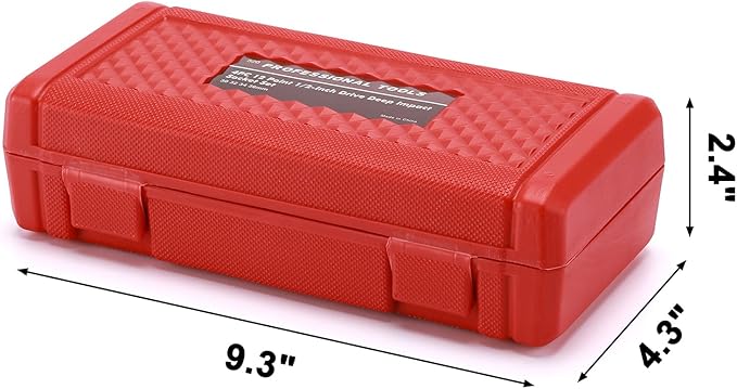 Mayouko 4PCS 1/2" Drive Deep Axle Nut Impact Socket Set, CR-MO, 12 Point Design, Metric, 30,32,34,36mm, 1/2 Inch Extra Deep Impact Socket