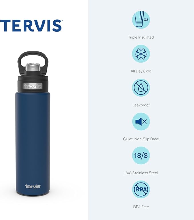 Tervis NFL Minnesota Vikings - All In Triple Walled Insulated Tumbler Travel Cup Keeps Drinks Cold, 24oz Wide Mouth Bottle, Stainless Steel