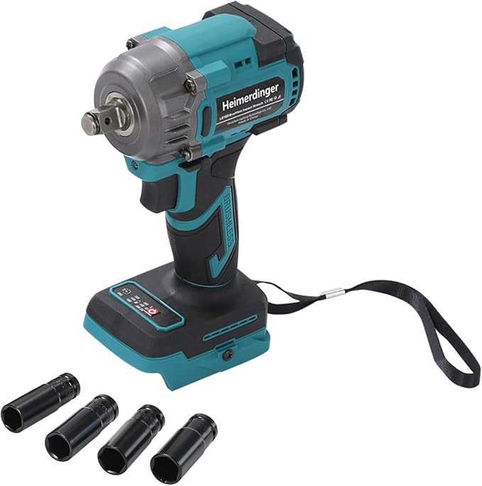 1/2 Inch Cordless Impact Wrench Compatible with Makita 18V Battery-550N.m(406Ft-lbs) Brushless High Torque Impact Gun,3200RPM Driver for Car Tires Truck