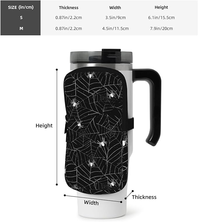 Galaxy Mandala Water Bottle Pouch for Stanley Cup 40oz 30oz,Personalized Gym Purse for Men Women, Tumbler Pouch with Versatile Pocket Water Bottle Bag for Cards, Keys, Phone