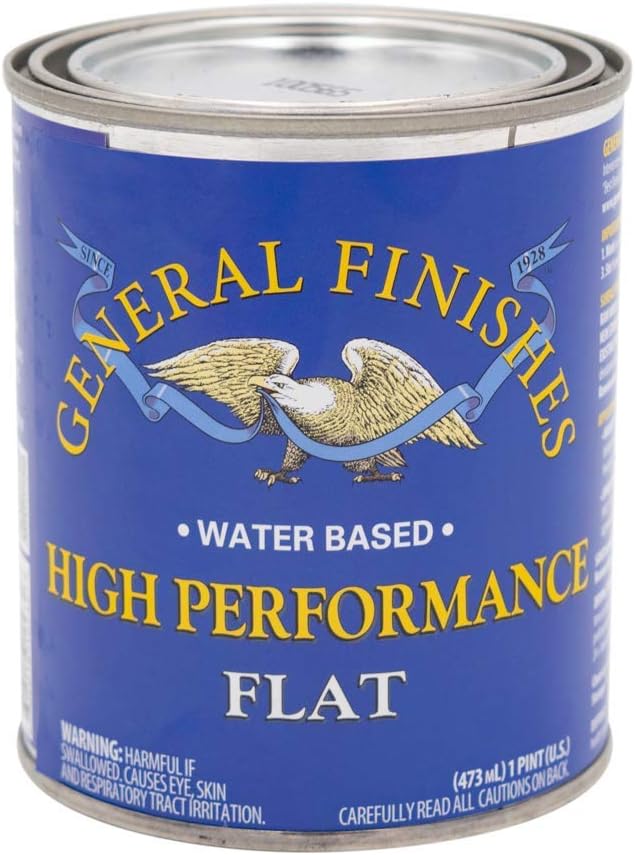 General Finishes High Performance Water Based Topcoat, 1 Pint, Flat
