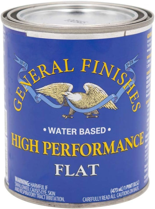 General Finishes High Performance Water Based Topcoat, 1 Pint, Flat