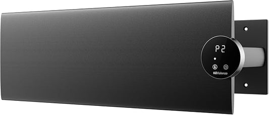 K&KALONZO Electric Towel Warmer, 18.8" W x 4.8" H Wall-Mounted Towel Heater with Built-in Timer, Waterproof Aluminum Towel Warmer for Bathroom, Support Plug-in and Hardwired, Black, K1-R-B