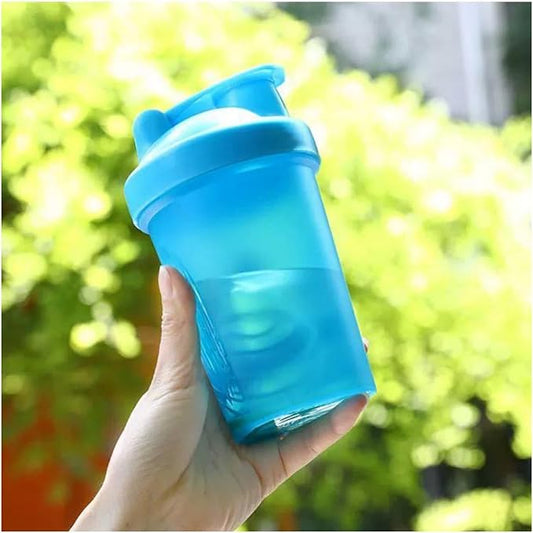 Shaker Bottle for Protein Powder w. Classic Loop Top & BPA free,Secure Screw-On Lid, Stay Open Flip Cap,BPA Free-16oz (Whole Blue-16Oz-400ML) (SKER-BTL)
