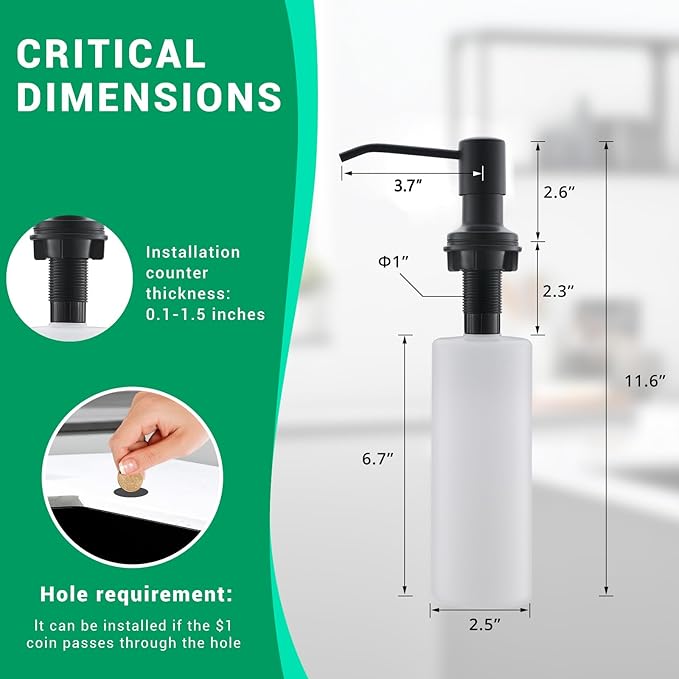 Fapully Commercial Kitchen Faucets with Pull Down Sprayer Matte Black LED Single Handle Faucet for Kitchen Sink, Kitchen Faucet with Soap Dispenser and Deck Plack for 4 Hole