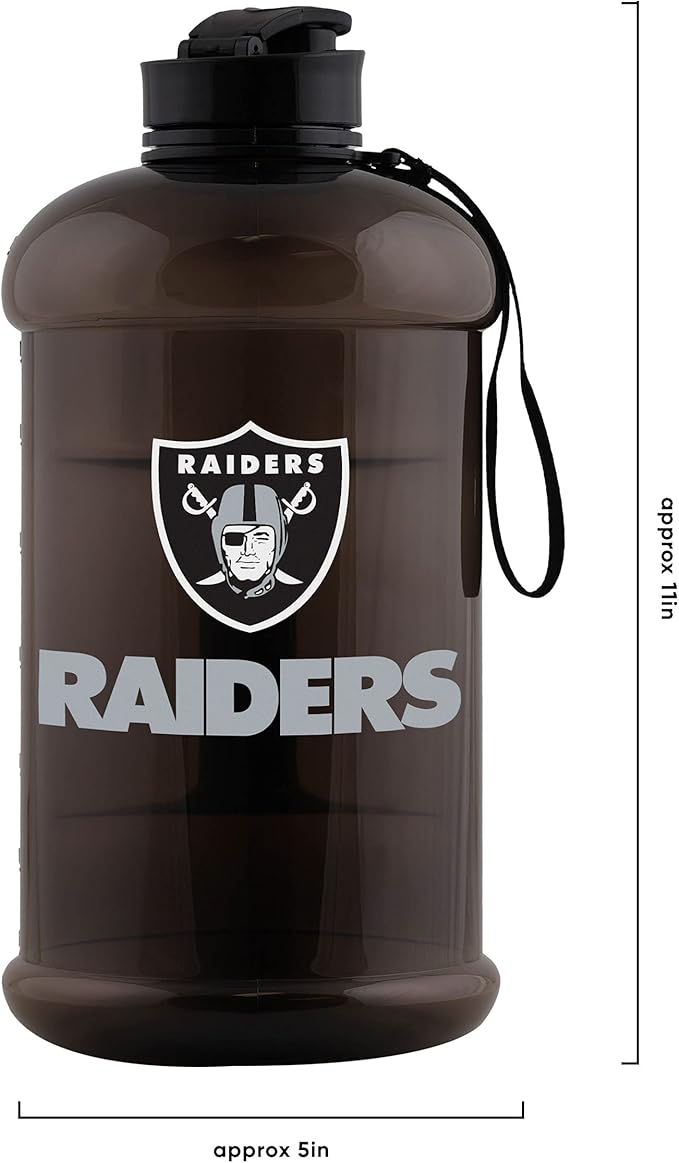 FOCO NFL Team Logo 2L Plastic Clear Large Sports Water Bottle