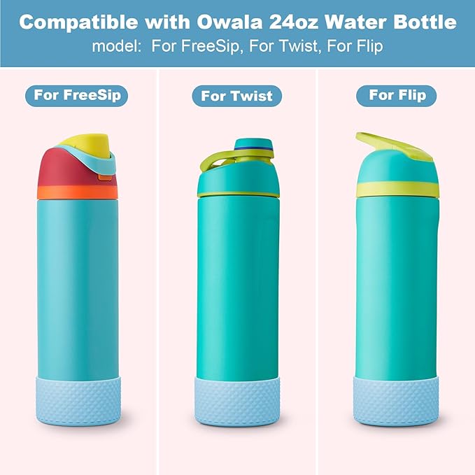 Silicone Boot for Owala Water Bottle 24 oz 32 oz 40 oz, Anti-Slip Protective Sleeve for FreeSip/Twist/Flip Stainless Steel Water Bottles Accessories