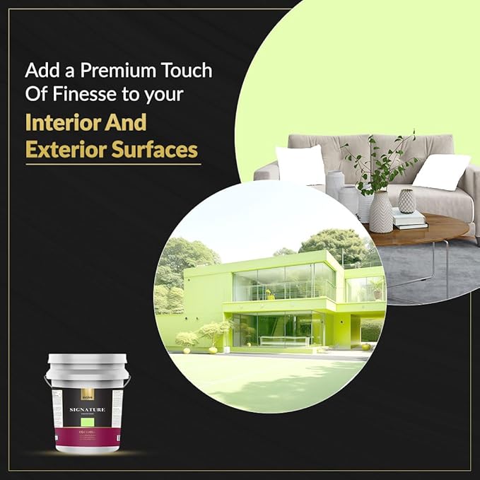 EVOLVE Signature Paint & Primer: Luxury Paint & Primer for Indoor & Outdoor Surfaces, Minimal Odor, Eggshell Sheen (Tennis Green, 5 Gallon)