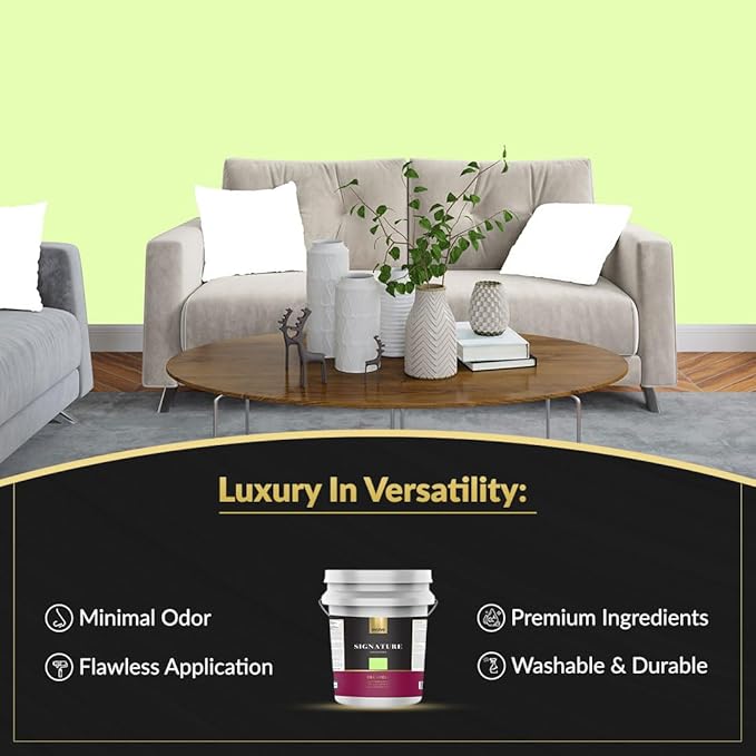 EVOLVE Signature Paint & Primer: Luxury Paint & Primer for Indoor & Outdoor Surfaces, Minimal Odor, Eggshell Sheen (Tennis Green, 5 Gallon)