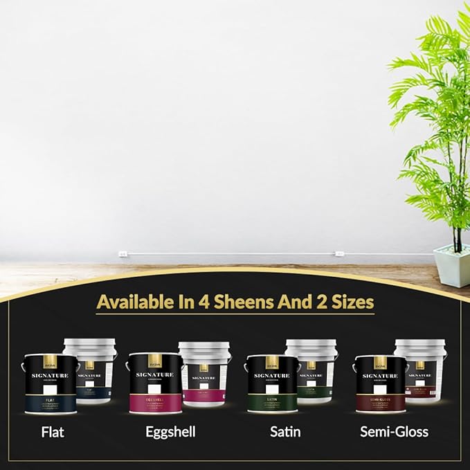 EVOLVE Signature Paint & Primer: Luxury Paint & Primer for Indoor & Outdoor Surfaces, Minimal Odor, Eggshell Sheen (Ivory White, 5 Gallon)