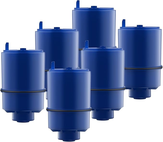 Crystala Filters Compatible with PUR® water filter replacement, Pur filter replacement faucet compatible with All PUR®, RF9999® and RF-3375, Pur filter replacement faucet, 6 Pack