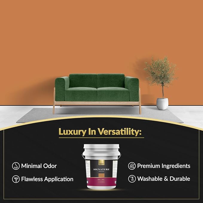 EVOLVE Signature Paint & Primer: Luxury Paint & Primer for Indoor & Outdoor Surfaces, Minimal Odor, Eggshell Sheen (Luxury Tan, 5 Gallon)