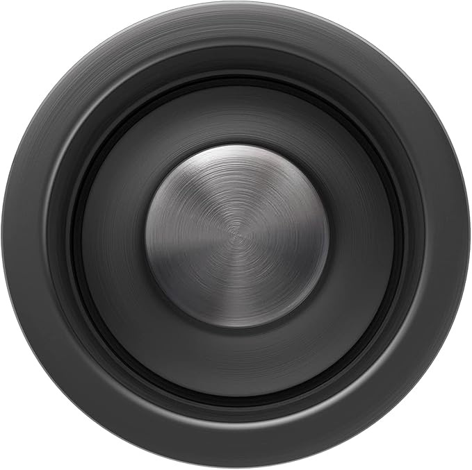 Garbage Disposal Flange, Gunmetal Black Garbage Disposal Drain Garbage Disposal Sink Flange and Stopper, Garbage Disposal Flange Plug for 3-1/2 Inch Drain Hole, Sink Flange and Stopper