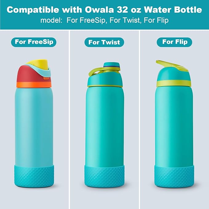 Silicone Boot for Owala Water Bottle 24 oz 32 oz 40 oz, Anti-Slip Protective Sleeve for FreeSip/Twist/Flip Stainless Steel Water Bottles Accessories