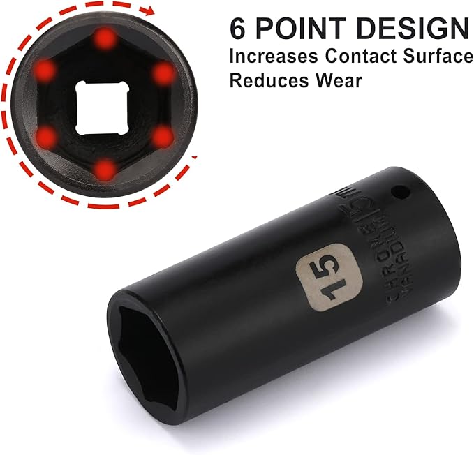 Mayouko 55PCS 1/4 Inch Drive Master Impact Socket Set, Metric/SAE, Deep/Shallow, 6 Point, CR-V, 5/32 Inch - 9/16 Inch, 4mm - 15mm, With Extensions,Adapters,Universal Joint