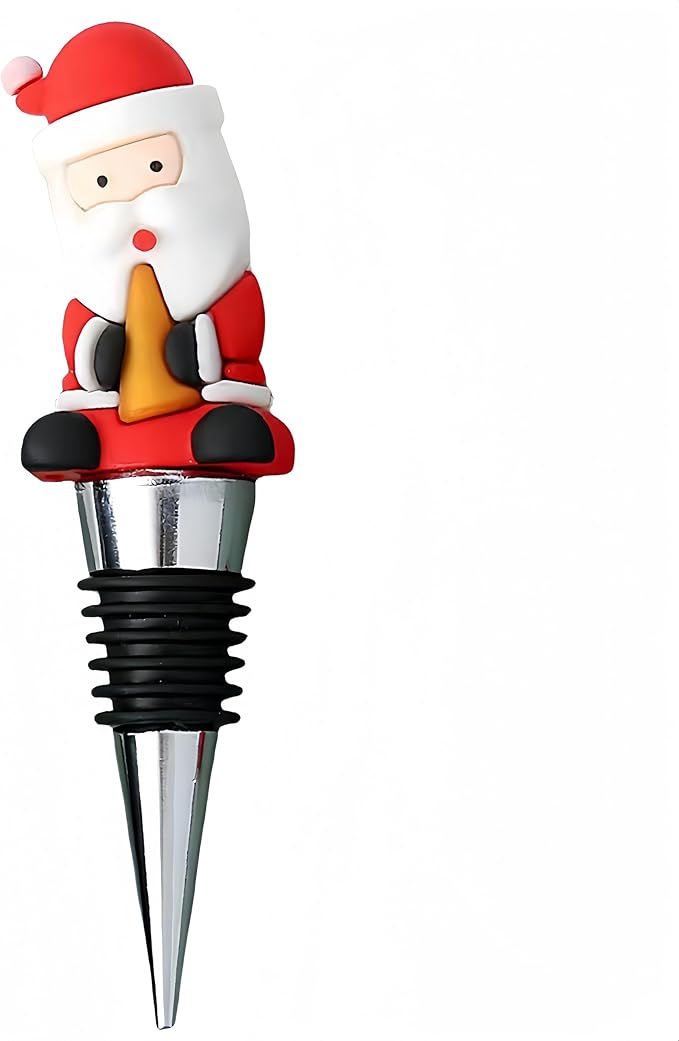 Xmas Decorative Wine Stopper,Cool Wine Bottle Stoppers for Glass Bottles,Crystal Bottle Stopper Fits Standard Bottles,Fancy Decors Wine Tools (Xmas2)