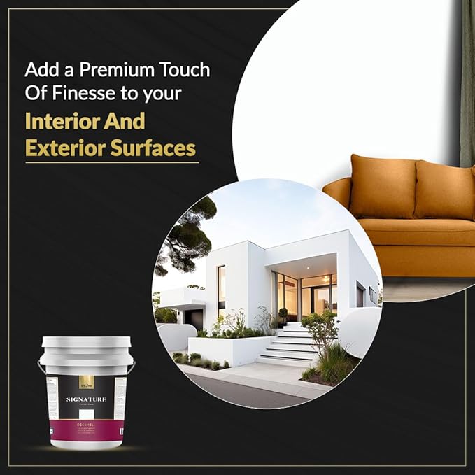 EVOLVE Signature Paint & Primer: Luxury Paint & Primer for Indoor & Outdoor Surfaces, Minimal Odor, Eggshell Sheen (Vintage White, 5 Gallon)