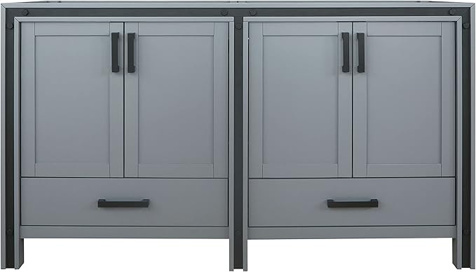Augustine 60 in. W X 22 in. D Dark Grey Double Bath Vanity Cabinet Without Countertop