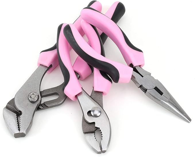 FASTPRO 267-Piece Pink Tool Set, Home Repairing Tool Kit with 13-Inch Wide Mouth Open Tool Bag, Mechanics Hand Tool Kit for DIY, Home Maintenance