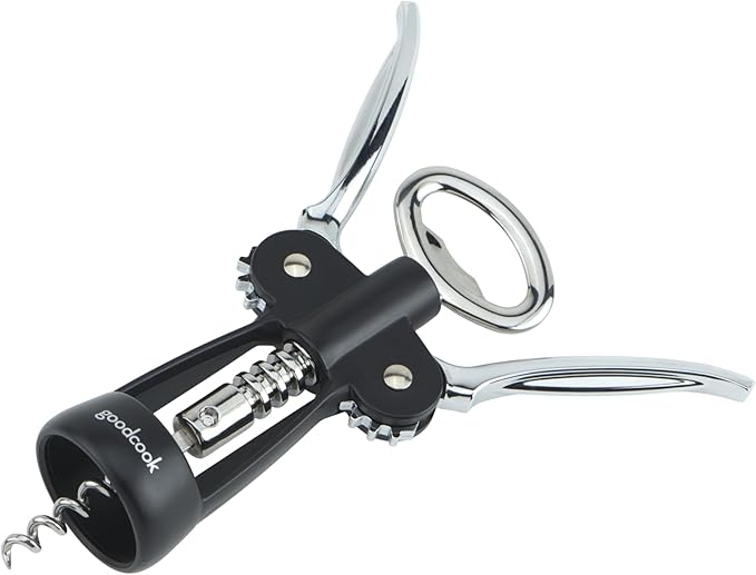 GoodCook Gourmet Deluxe Winged Corkscrew, Stainless Steel Worm, Universal Fit For All Cork Sizes