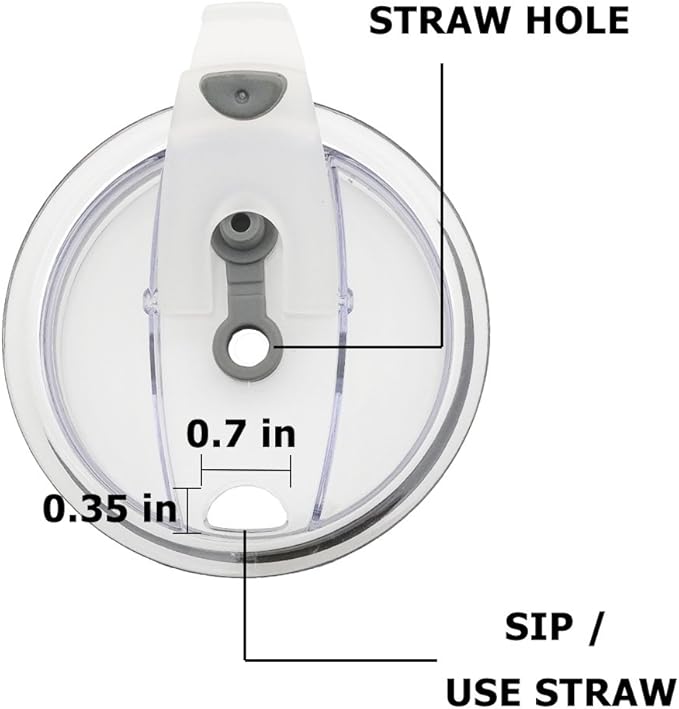 3 Packs Lids for 20oz Tumblers, CNYMANY Spill-proof Splash Resistant Straw-friendly Cover for Old Style Rtic, Ozark Trail 20 oz. Cups - Gray