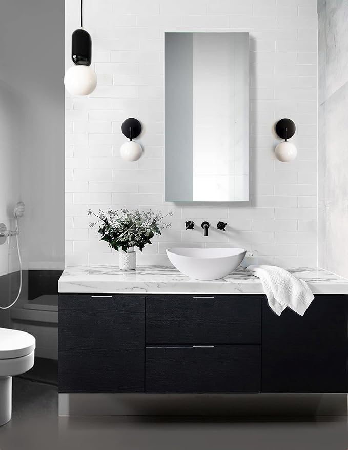 Krugg Medicine Cabinet | Recess or Surface Mount | Blum Hinge 170 Degree Soft Close|(18"x36")