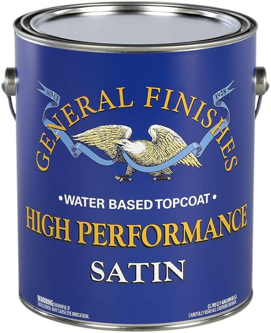 General Finishes High Performance Water Based Topcoat, 1 Gallon, Satin