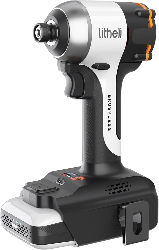 Litheli 20V Cordless Impact Driver Kit, 2035 in-lbs Max Torque, 1/4 in. Hex Power Drill/Driver with Battery (Charger not Included)
