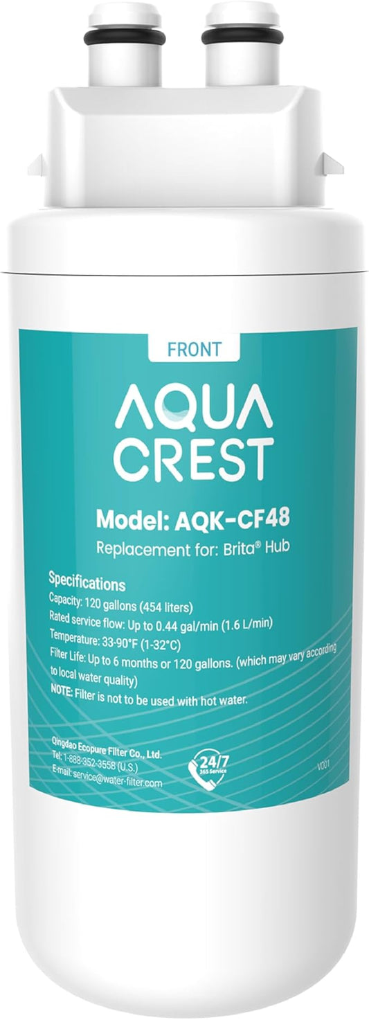 AQUA CREST Water Filter Replacement, Replacement for Brita® Hub Instant Powerful Countertop Water Filter System, 87340, 6 Months, Pack of 1