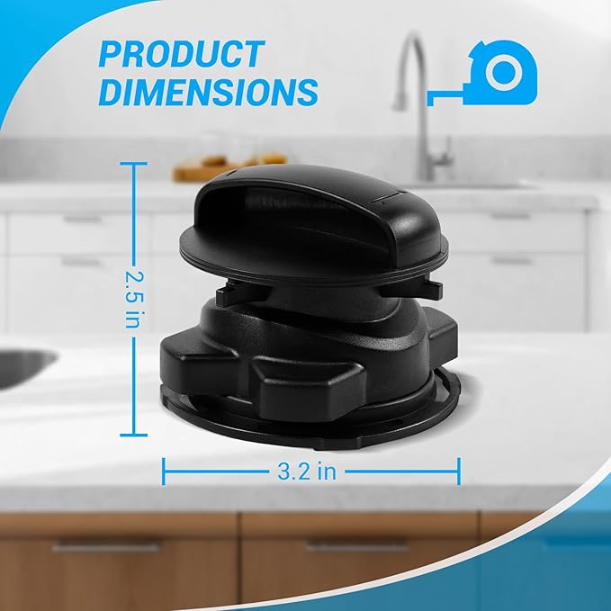 Garbage Disposal Stopper, 75257 Garbage Disposal Magnetic Stopper for ISE Cover Control Disposer, Garbage Disposal Cap Compatible with 75052/74052/74094/74275, ABS Black Kitchen Aid Disposal Stopper