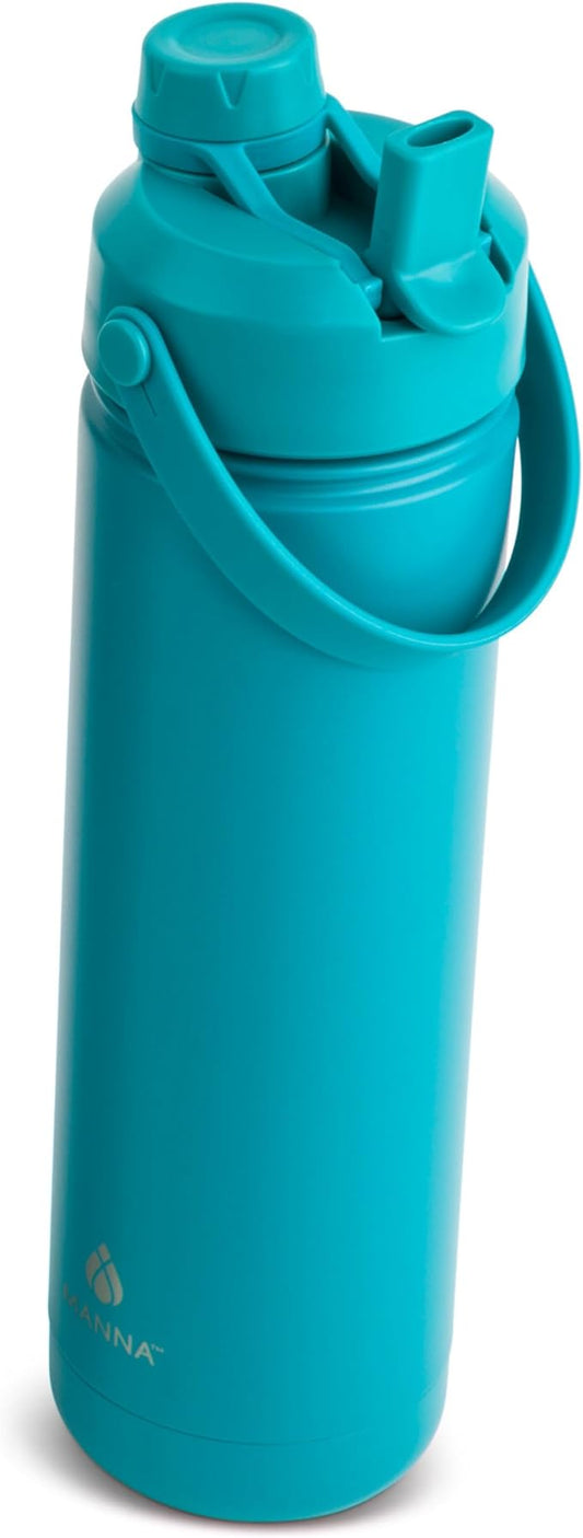 Manna Ranger Dual Insulated Stainless Steel Bottle - 26 Oz - Columbine Powder Coat