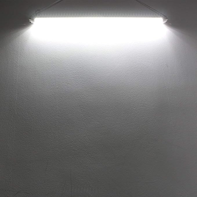 LightingWill LED T8 Light Tube 2FT, Daylight White 5000K, Dual-End Powered Ballast Bypass, 1000Lumens 10W (24W Equivalent Fluorescent Replacement), Clear Cover, AC85-265V Lighting Tube Fixture, 4 Pack