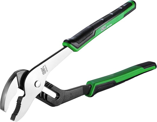 SK 12-Inch Groove Joint Pliers, Water Pump Pliers, Premium CR-V Steel Construction, Serrated Jaw with Comfortable Grips