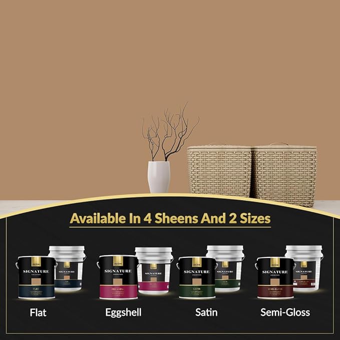 EVOLVE Signature Paint & Primer: Luxury Paint & Primer for Indoor & Outdoor Surfaces, Minimal Odor, Eggshell Sheen (Bread Brown, 5 Gallon)